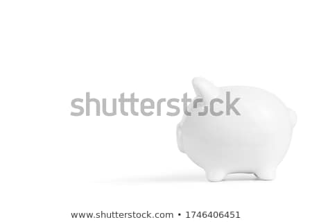 Stok fotoğraf: Piggy Bank On White Background With Clipping Path