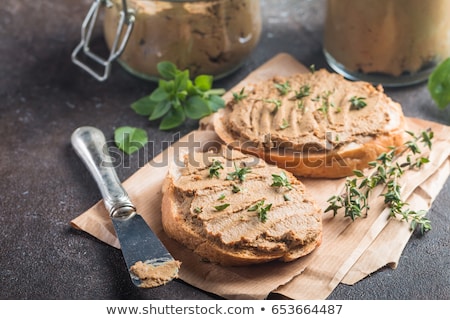 Foto stock: Toasts With Chicken Liver Pate