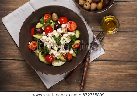 Zdjęcia stock: Traditional Greek Salad With Feta