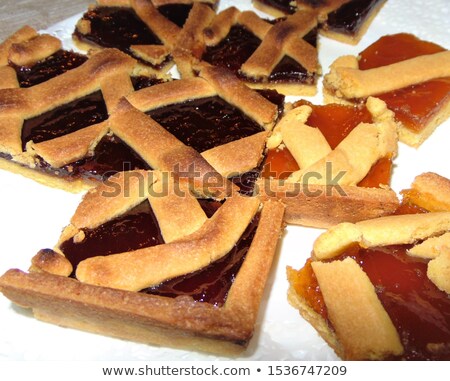 [[stock_photo]]: Fresh Baked Tarts With Marmalade Or Apricot Jam Filling And On C