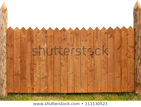 [[stock_photo]]: Vintage Old Wooden Fence With Green Grass