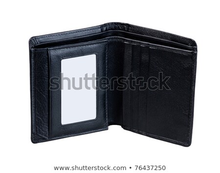 Foto stock: Nice Black Wallet For Putting Your Id Cards Or Banknote