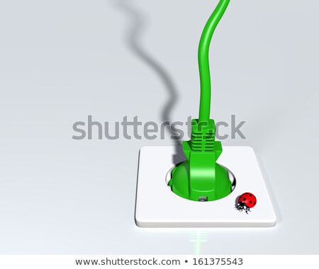 Ecological Plug With Ladybug On Socket Foto stock © TaiChesco