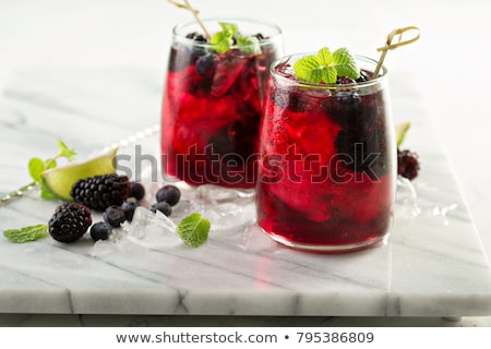 Сток-фото: Blue Cold Cocktail With Berries