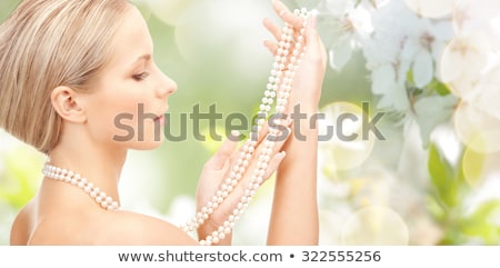 Stock photo: Beautiful Woman With Pearl Beads
