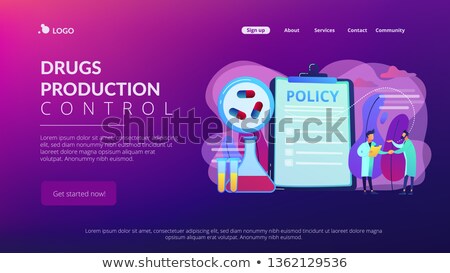 Zdjęcia stock: Pharmaceutical Policy Concept Landing Page