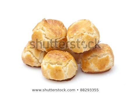 Cashew Nut Cakes Hong Kong Style Isolated On White Background Stok fotoğraf © kawing921