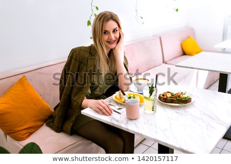 Stockfoto: Beautiful Blonde Woman In Fancy Dress In Luxury Interior