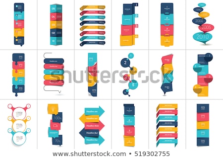 Stockfoto: Set Of Colorful Vector Steps Template