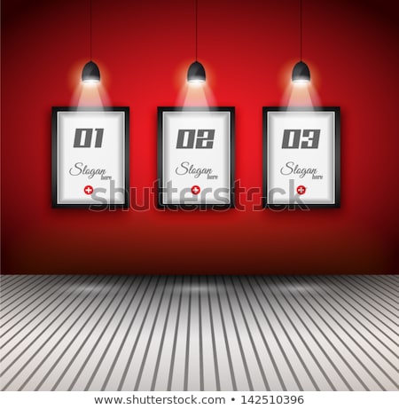 Stock photo: Original Infographics - Interior Art Gallery With 3 Solutions