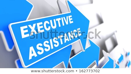 Executive Assistance On Blue Arrow [[stock_photo]] © Tashatuvango