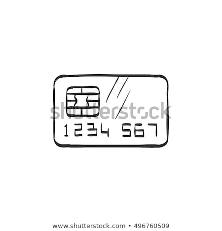 Foto stock: Doodle Credit Card Icon