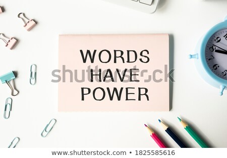 ストックフォト: Words Have Power Text On Notepad
