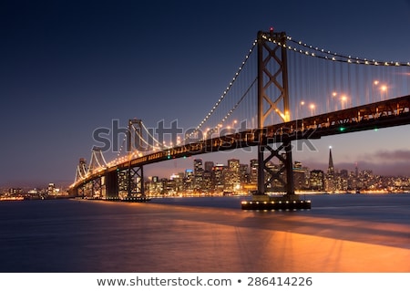 Stockfoto: The San Francisco Oakland Bay Bridge At Night