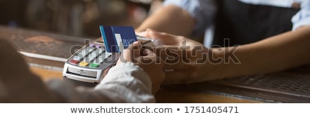 Stock fotó: Credit And Debit Cards People In Bank Website