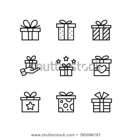 Gift Present Surprise Vector Simple Outline Icons For Web And Mobile Design Pack 1 Сток-фото © karetniy