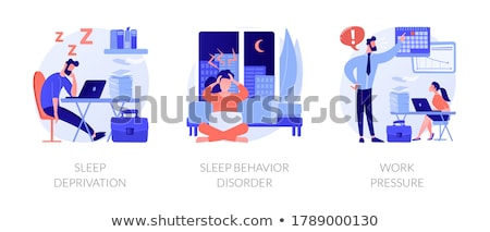 Foto stock: Emotional Burnout Vector Concept Metaphor