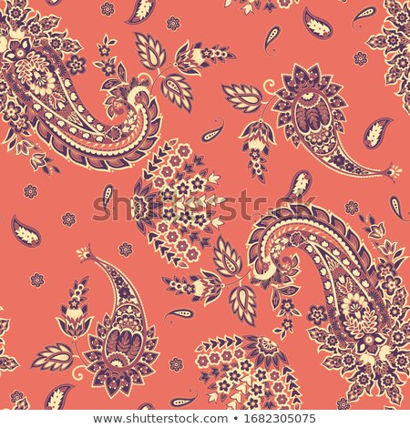 Stockfoto: Paisley Ornament Seamless Background