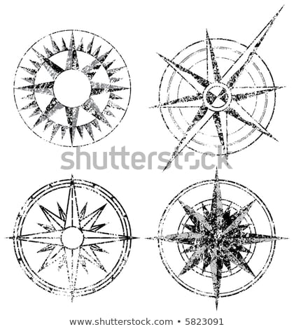 Stok fotoğraf: Four Grunge Compasses