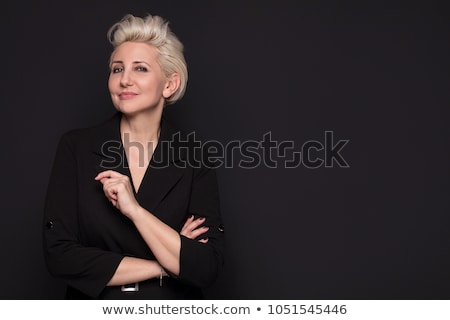 Kobieta w średnim wieku, czarno-biała Zdjęcia stock © NeonShot