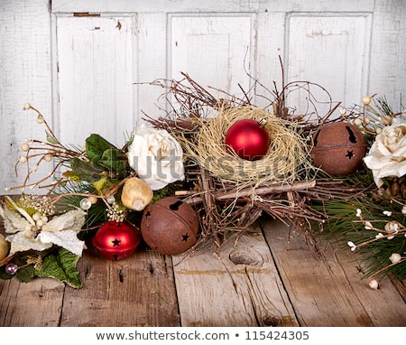 Stockfoto: Decorative Yellow Bell Ornament For Christmas Tree