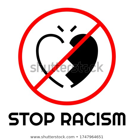 Stockfoto: Prohibition Sign Stop Racism