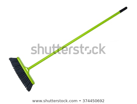 Foto stock: Plastic Broom Isolated