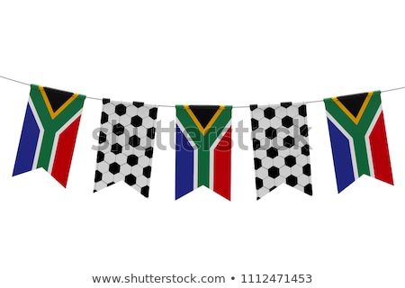 Stock photo: South Africa Flag Soccer Ball Background