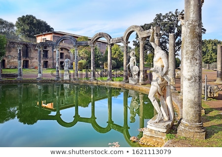 Stockfoto: Ancient Ruins Of Villa Adriana The Hadrians Villa Canopo