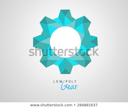 Stockfoto: Low Poly Gear Wheel Management
