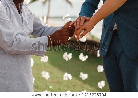 Stock photo: Young Asian Groom Tied Up With Rope