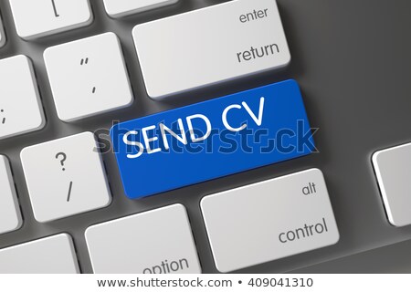 Stockfoto: Blue Send Cv Key On Keyboard