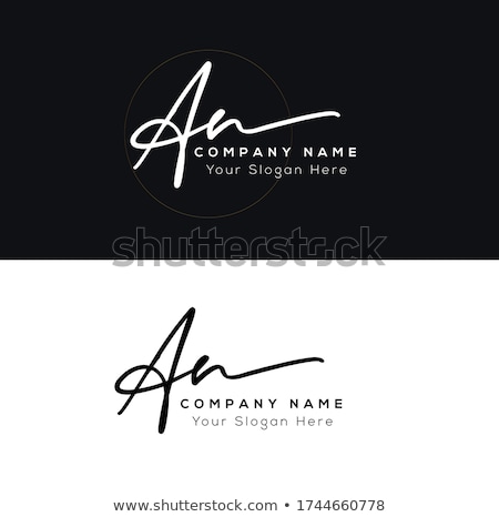 Foto stock: N Letter Signature Logo