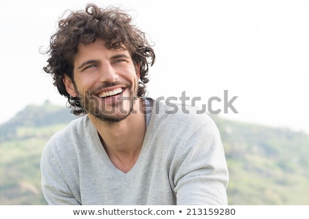 Zdjęcia stock: Handsome Young Man Outdoors On The Nature
