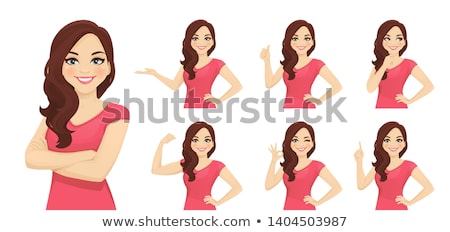 Stock fotó: Young Beautiful Woman Posing Isolated Showing Okay Gesture