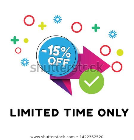 Stock photo: Discount With 15 Off Only At Summer Promo Poster