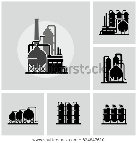 Stock fotó: Chemical Plant Icon