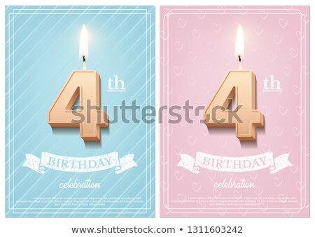 Foto stock: Boy On Number Four Template
