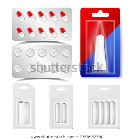 Stock photo: Drugs Pills Blisters Batteries Vector Realistic Set