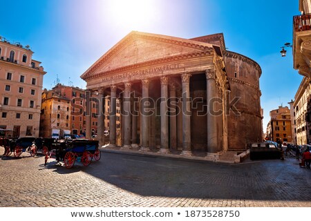 Patheon Square Ancient Landmark In Eternal City Of Rome View Stock photo © xbrchx