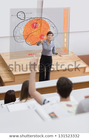 Stock foto: Teacher And Student Looking Futuristic Interface