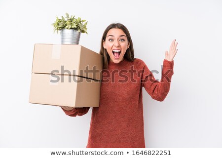 Foto stock: Pleasantly Surprised Woman