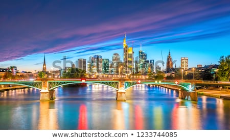 Stockfoto: Skyline Of Frankfurt In Sunset