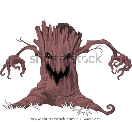 Foto stock: Scared Cartoon Plant Monster Icons