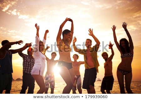 Stock photo: African Dance At Sunset