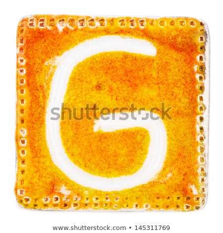 Handmade Ceramic Letter G Сток-фото © Taigi