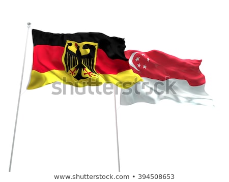Foto stock: Germany And Singapore Flags