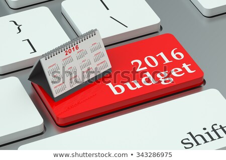 Stock fotó: Budget 2016 On Keyboard Key Concept