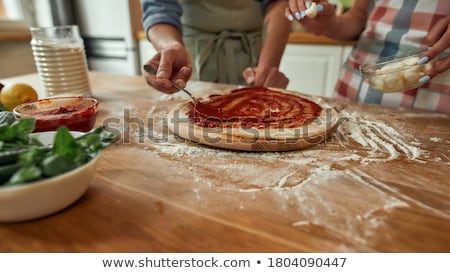 Foto stock: Tomato Sauce And Ingredients