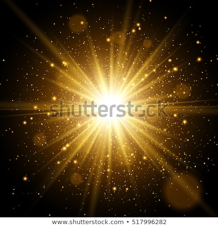 Stock photo: Star Burst With Sparkles Light Effect Gold Glitter Texture